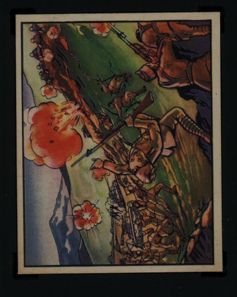 1938 Gum Inc Horrors of War #230 “No Man’s Land” on Aliaga Slope - Front