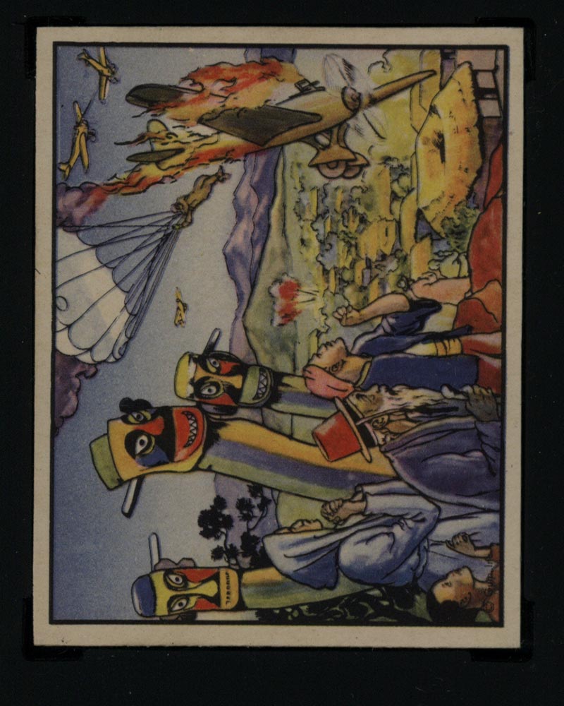 1938 Gum Inc Horrors of War #251 Devil-Worshiping Koreans View “Dog Fights” - Front