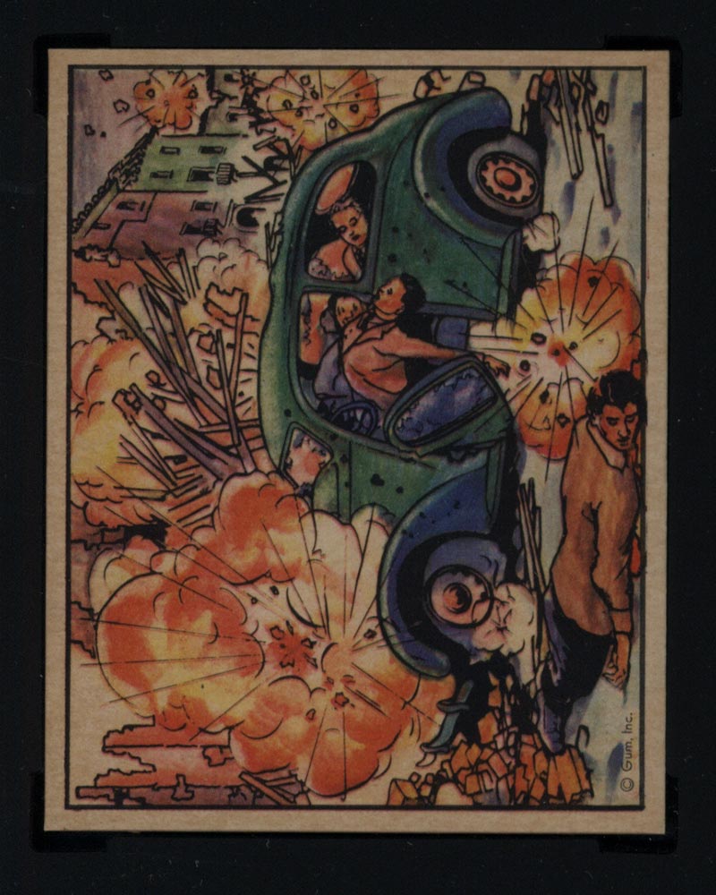 1938 Gum Inc Horrors of War #69 Gun Shells Daring War Reporters in Spain - Front