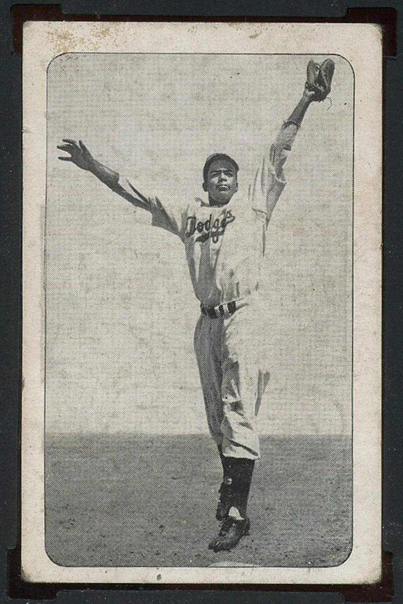 1947 Bond Bread Jackie Robinson Leaping, No Scoreboard