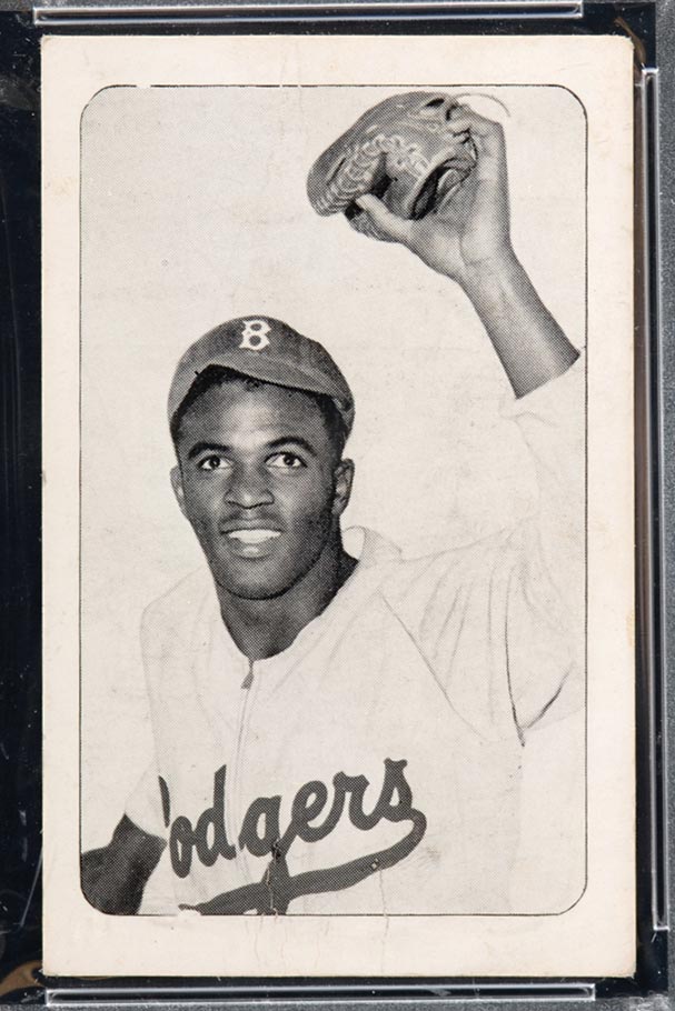 1947 Bond Bread Jackie Robinson Portrait, Glove in Air