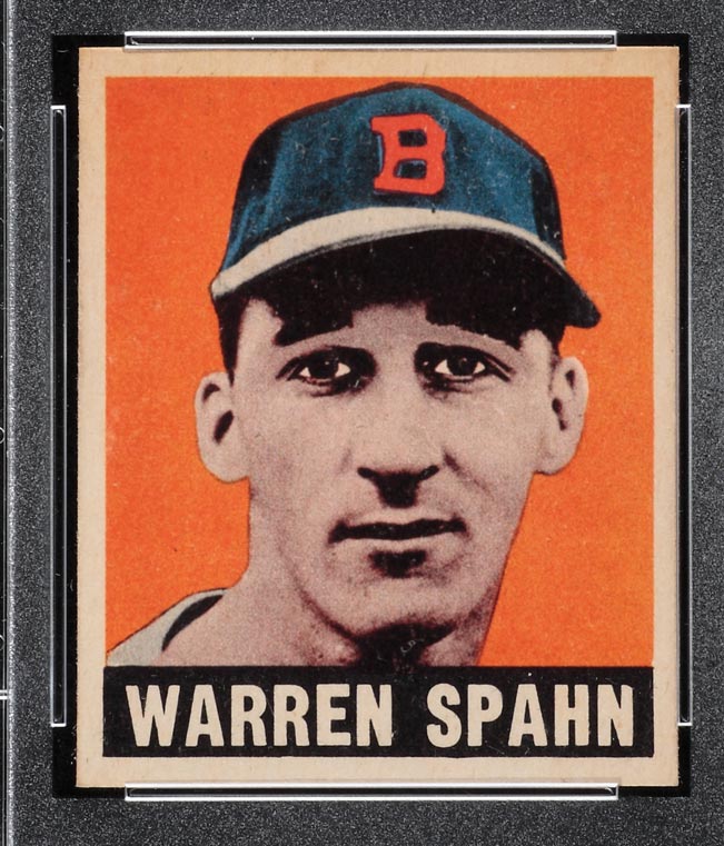 1948-1949 Leaf #32 Warren Spahn Boston Braves - Front
