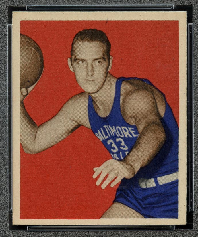 1948 Bowman #63 John Mahnken Baltimore Bullets - Front