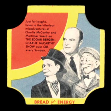 1950-1951 D290-12 Bread for Energy Edgar Bergen Actor, The Charlie McCarthy Show