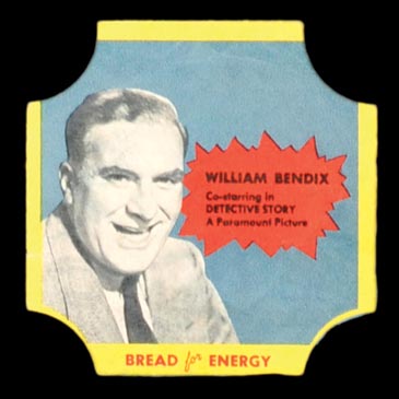 1950-1951 D290-12 Bread for Energy William Bendix Actor, Detective Story