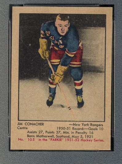 1951-1952 Parkhurst #105 Jim Conacher New York Rangers