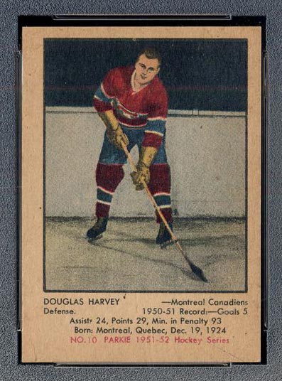 1951-1952 Parkhurst #10 Doug Harvey Montreal Canadiens