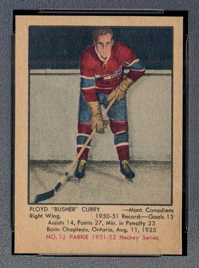 1951-1952 Parkhurst #12 Floyd Curry Montreal Canadiens