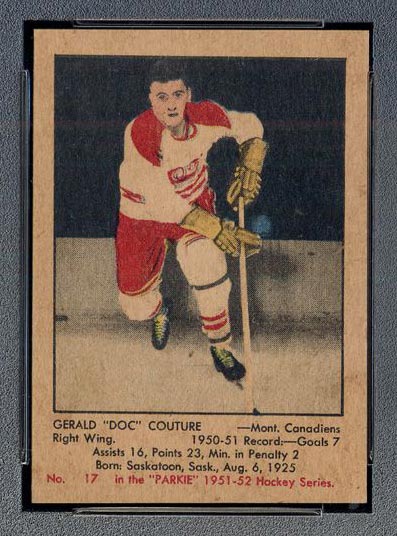 1951-1952 Parkhurst #17 Gerry Couture Montreal Canadiens