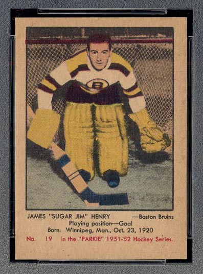 1951-1952 Parkhurst #19 Jim Henry Boston Bruins