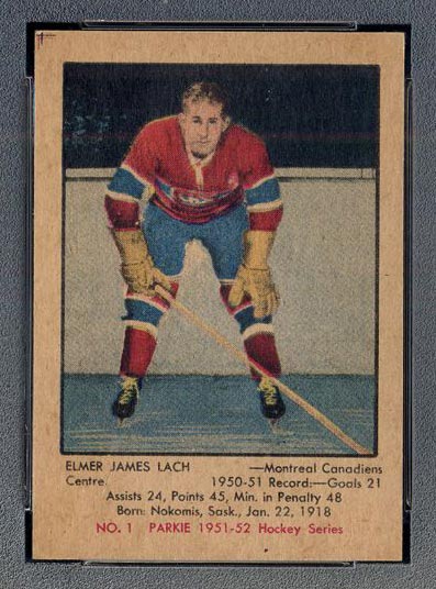 1951-1952 Parkhurst #1 Elmer Lach Montreal Canadiens