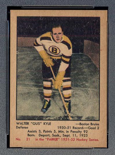 1951-1952 Parkhurst #21 Walter “Gus” Kyle Boston Bruins