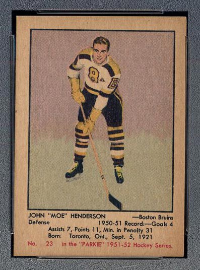 1951-1952 Parkhurst #23 John Henderson Boston Bruins