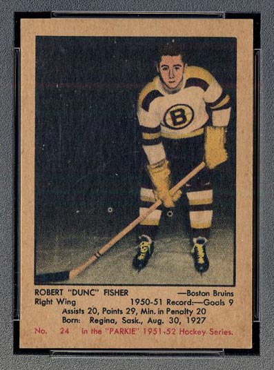 1951-1952 Parkhurst #24 Dunc Fisher Boston Bruins