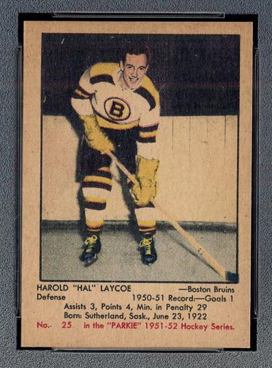 1951-1952 Parkhurst #25 Hal Laycoe Boston Bruins