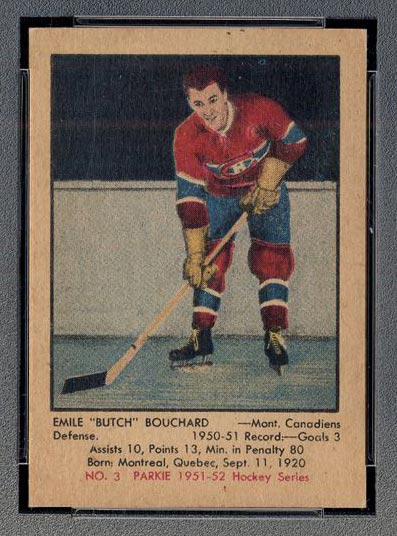 1951-1952 Parkhurst #3 Butch Bouchard Montreal Canadiens