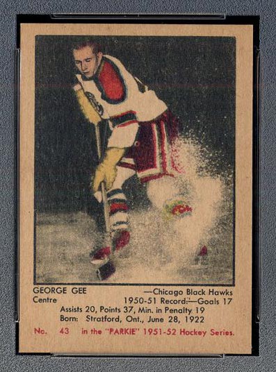 1951-1952 Parkhurst #43 George Gee Chicago Black Hawks