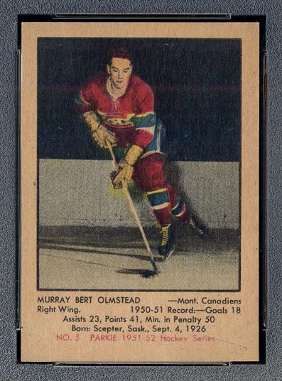 1951-1952 Parkhurst #5 Bert Olmstead Montreal Canadiens