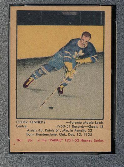 1951-1952 Parkhurst #86 Teeder Kennedy Toronto Maple Leafs