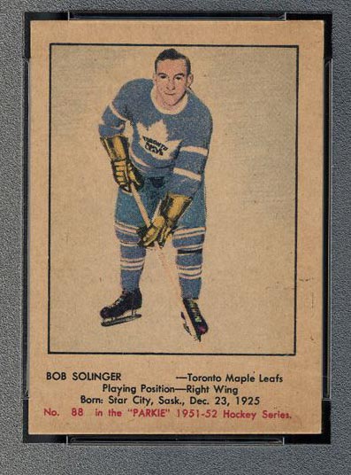 1951-1952 Parkhurst #88 Bob Solinger Toronto Maple Leafs