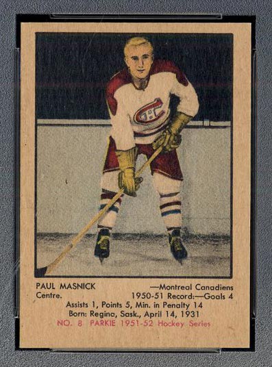 1951-1952 Parkhurst #8 Paul Masnick Montreal Canadiens