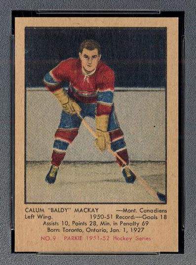 1951-1952 Parkhurst #9 Calum Mackay Montreal Canadiens