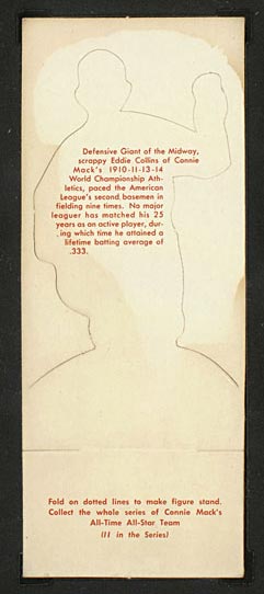 1951 Topps Connie Mack All-Stars Eddie Collins Chicago White Sox - White Back