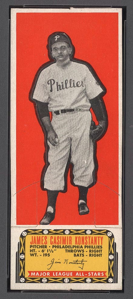 1951 Topps Major League All-Stars Jim Konstanty Philadelphia Phillies - Front