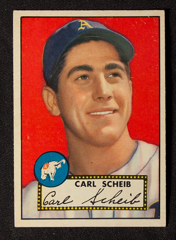 1952 Topps #116 Carl Scheib Philadelphia Athletics - Front