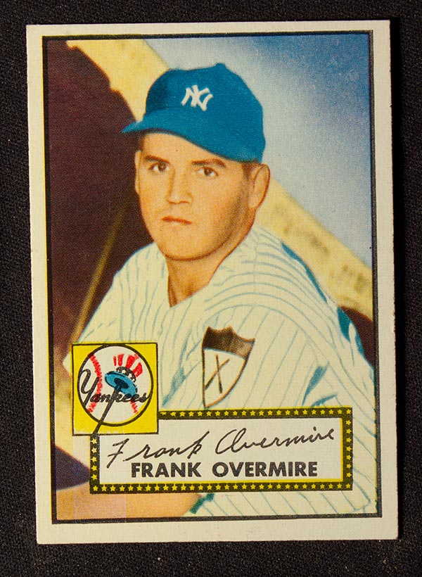 1952 Topps #155 Frank Overmire New York Yankees - Front