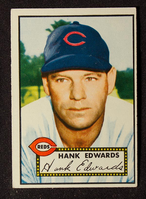 1952 Topps #176 Hank Edwards Cincinnati Reds - Front