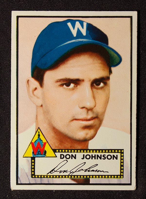 1952 Topps #190 Don Johnson Washington Senators - Front