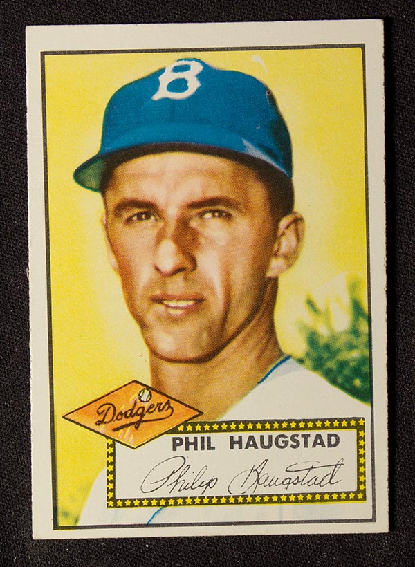 1952 Topps #198 Phil Haugstad Brooklyn Dodgers - Front