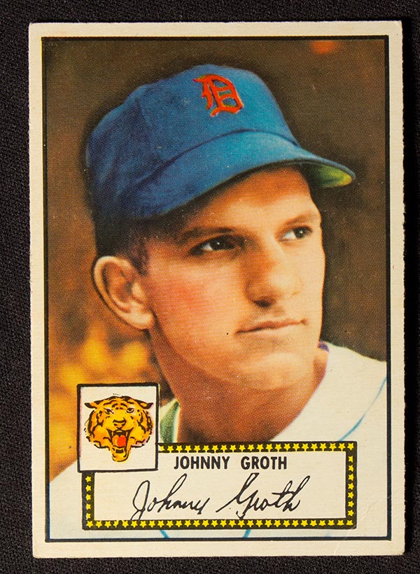 1952 Topps #25 Johnny Groth Detroit Tigers - Front
