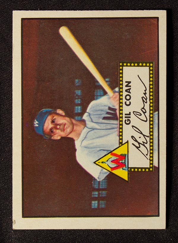 1952 Topps #291 Gil Coan Washington Senators - Front