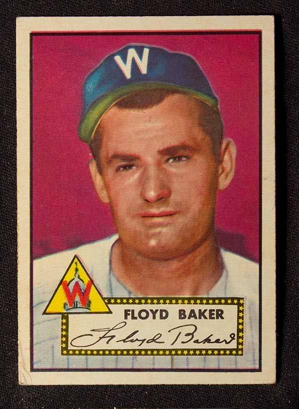 1952 Topps #292 Floyd Baker Washington Senators - Front