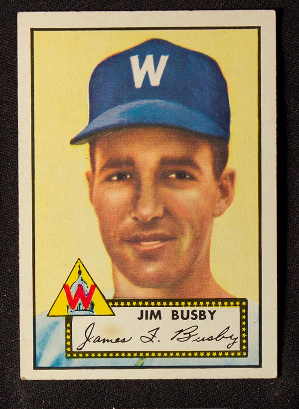 1952 Topps #309 Jim Busby Washington Senators - Front