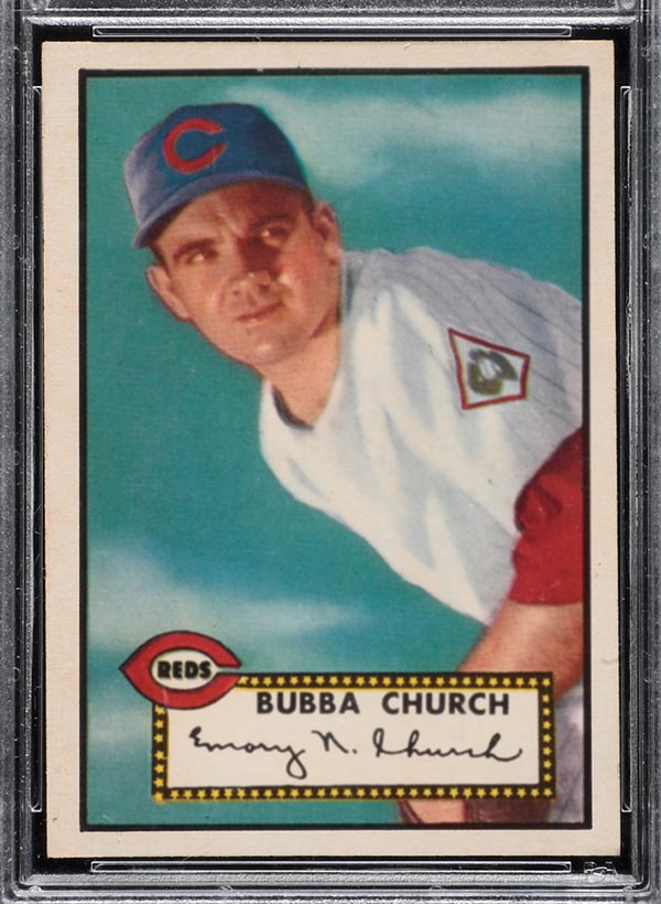 1952 Topps #323 Bubba Church Cincinnati Reds - Front