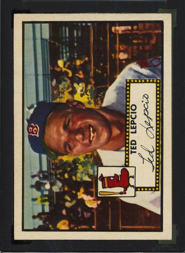 1952 Topps #335 Ted Lepcio Boston Red Sox - Front