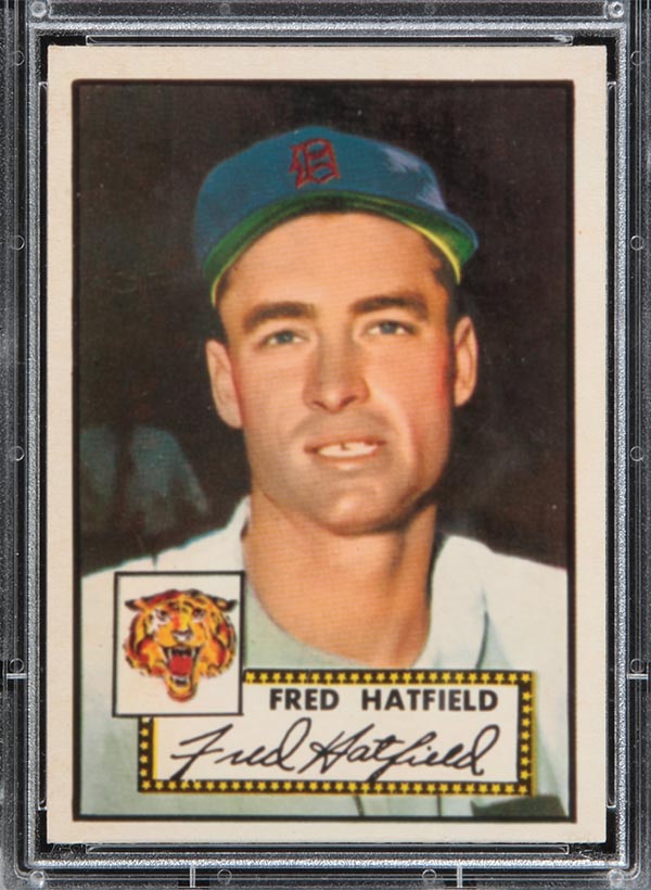 1952 Topps #354 Fred Hatfield Detroit Tigers - Front