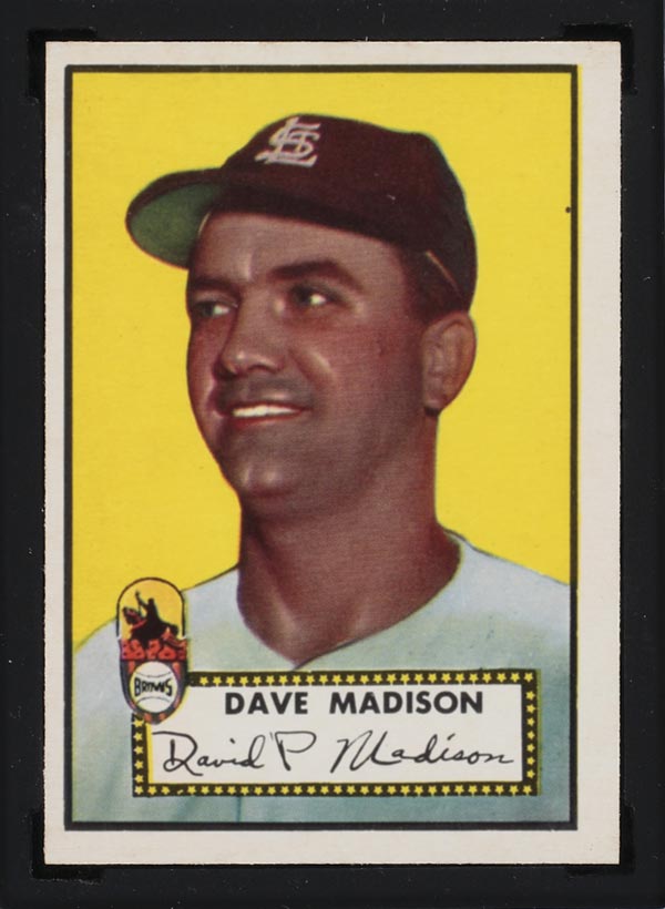 1952 Topps #366 Dave Madison St. Louis Browns - Front