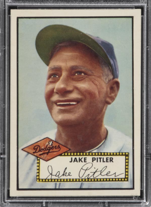 1952 Topps #395 Jake Pitler Brooklyn Dodgers - Front