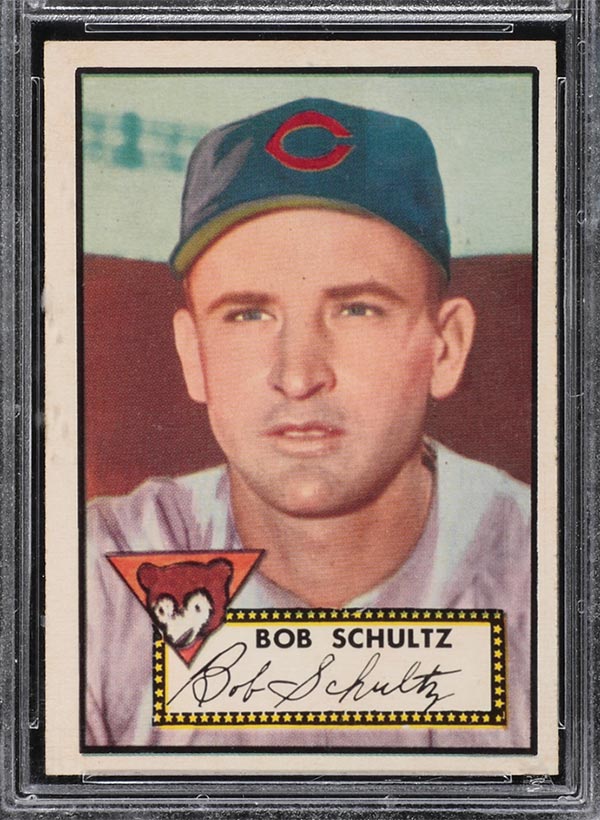 1952 Topps #401 Bob Schultz Chicago Cubs - Front