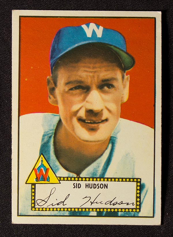 1952 Topps #60 Sid Hudson Washington Senators - Front