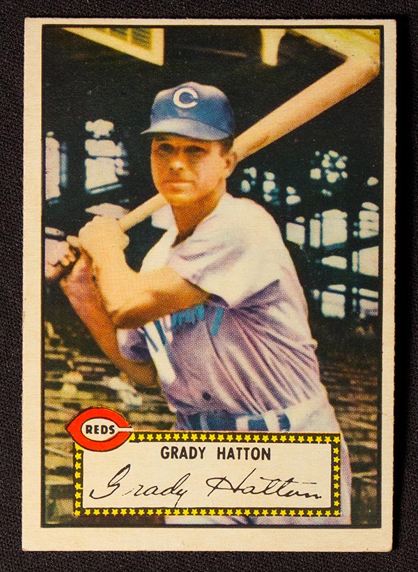 1952 Topps #6 Grady Hatton Cincinnati Reds - Front
