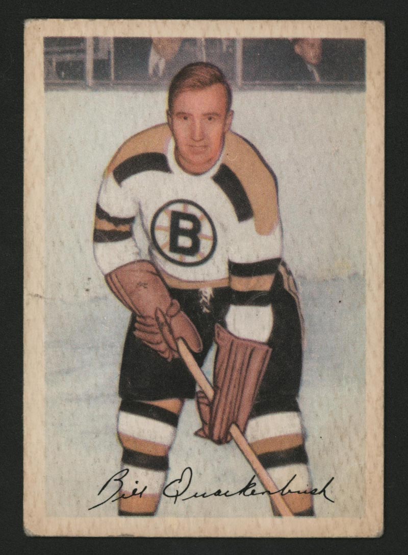 1953-1954 Parkhurst #100 Bill Quackenbush Boston Bruins - Front