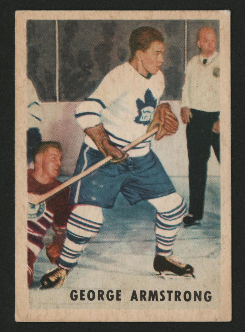 1953-1954 Parkhurst #11 George Armstrong Toronto Maple Leafs - Front