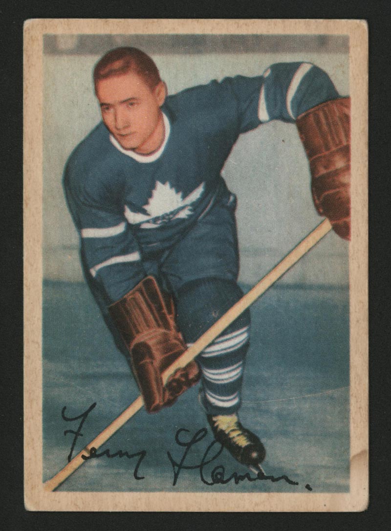 1953-1954 Parkhurst #14 Fern Flaman Toronto Maple Leafs - Front