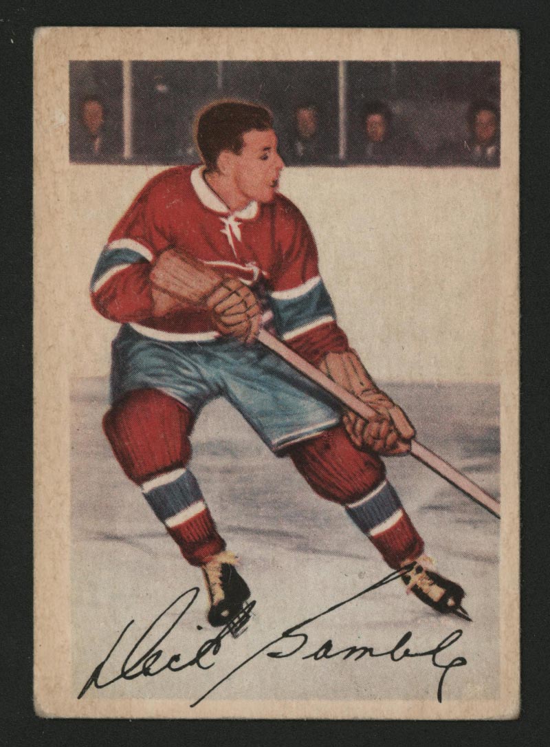 1953-1954 Parkhurst #18 Dick Gamble Montreal Canadiens - Front