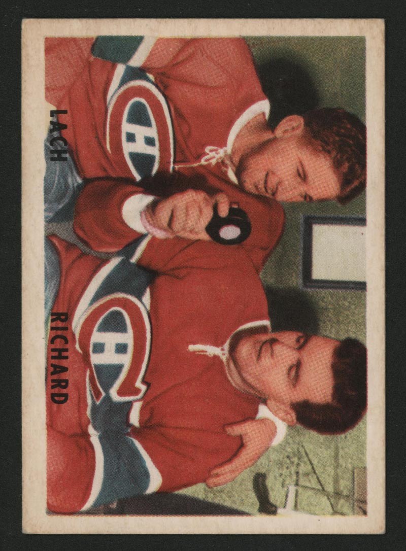 1953-1954 Parkhurst #30 Lach and Richard Montreal Canadiens - Front